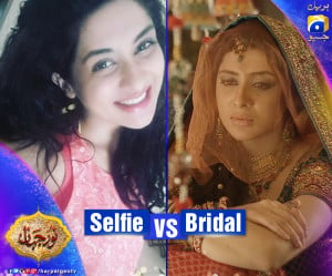 noor-jahan-Selfie Look vs Bridal Look